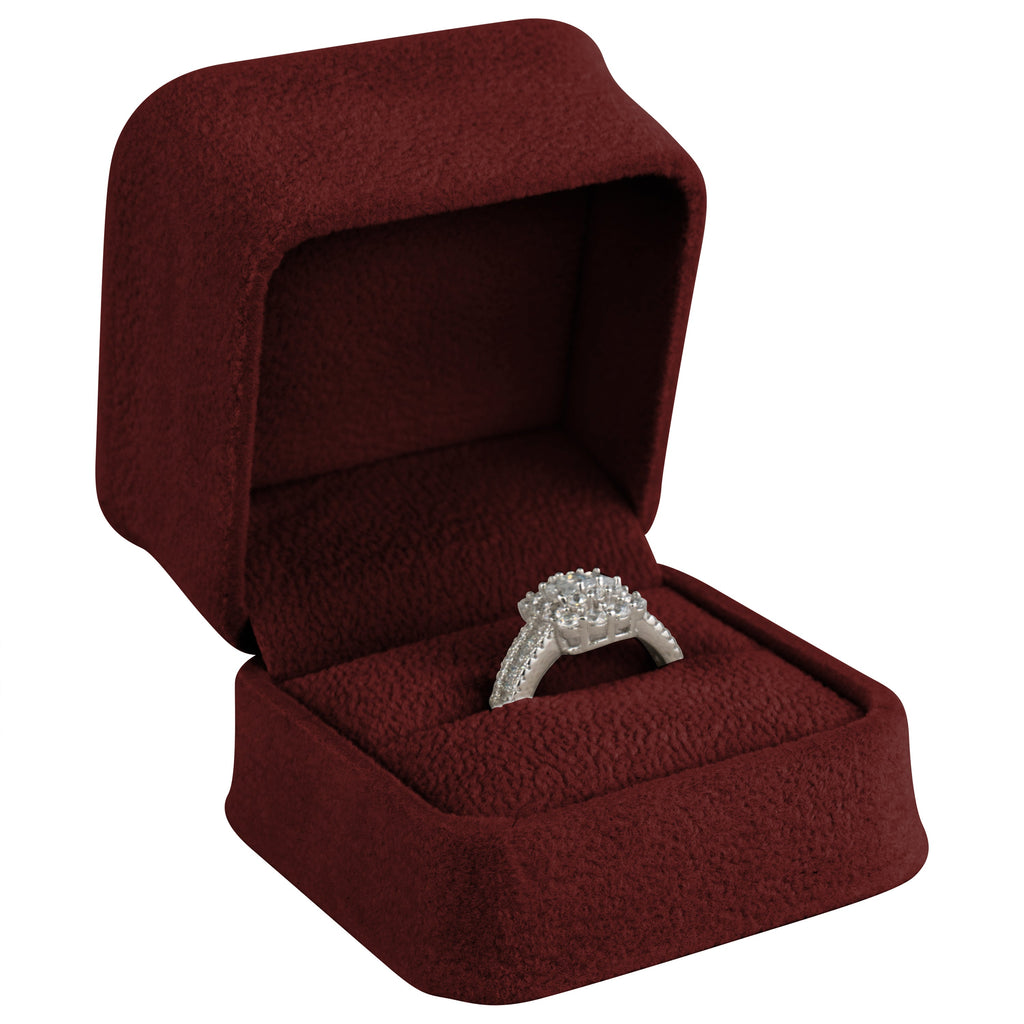 Suede Single Ring Box with Matching Suede Interior