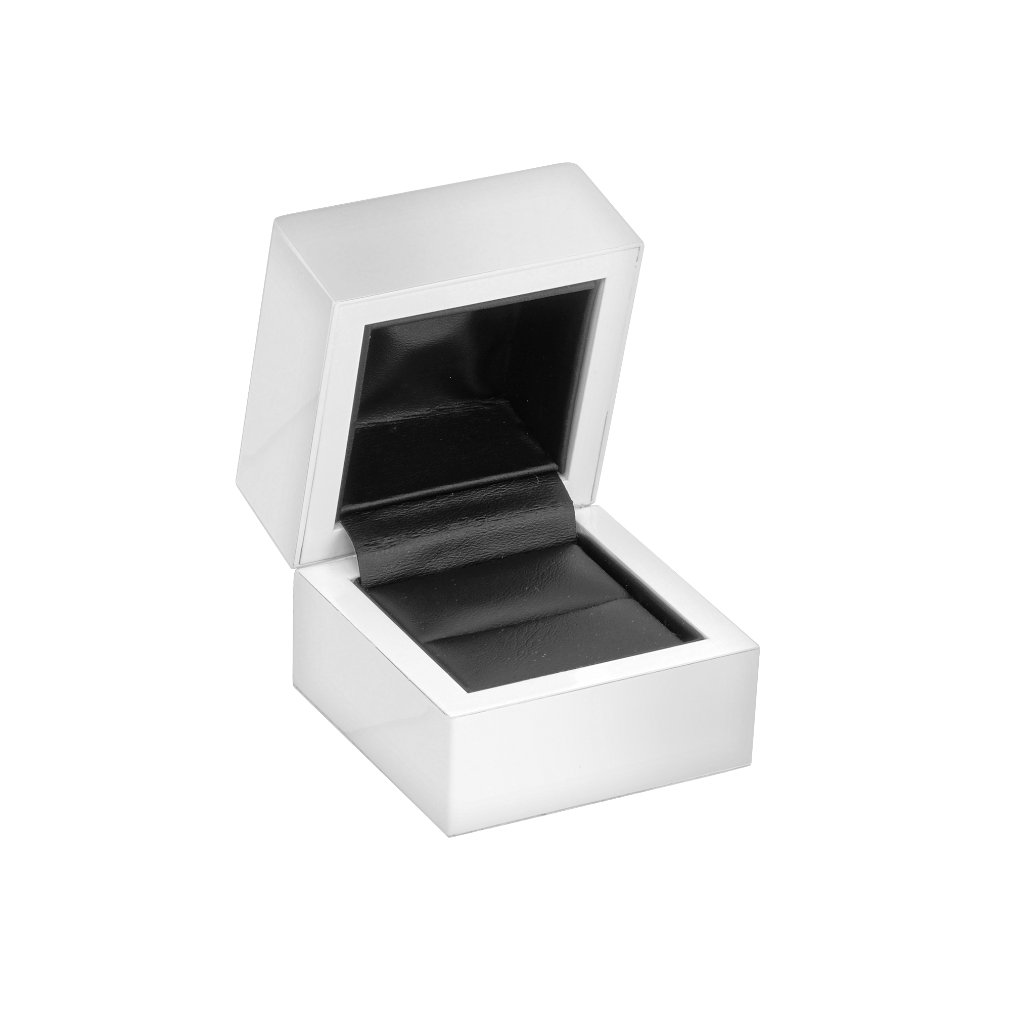 Wood Look Single Ring Box with Leatherette Interior