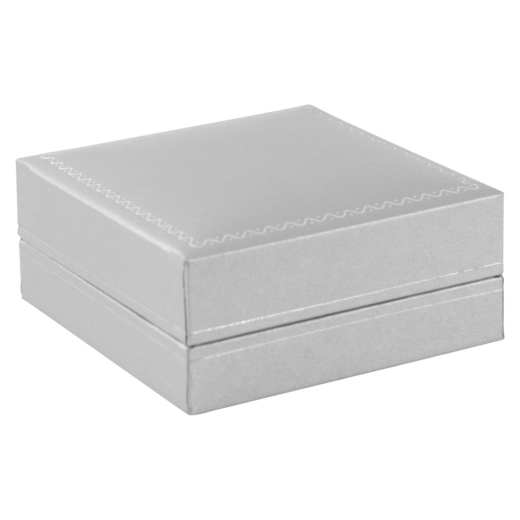 Paper Covered Clip Earring Box with Gold Accent