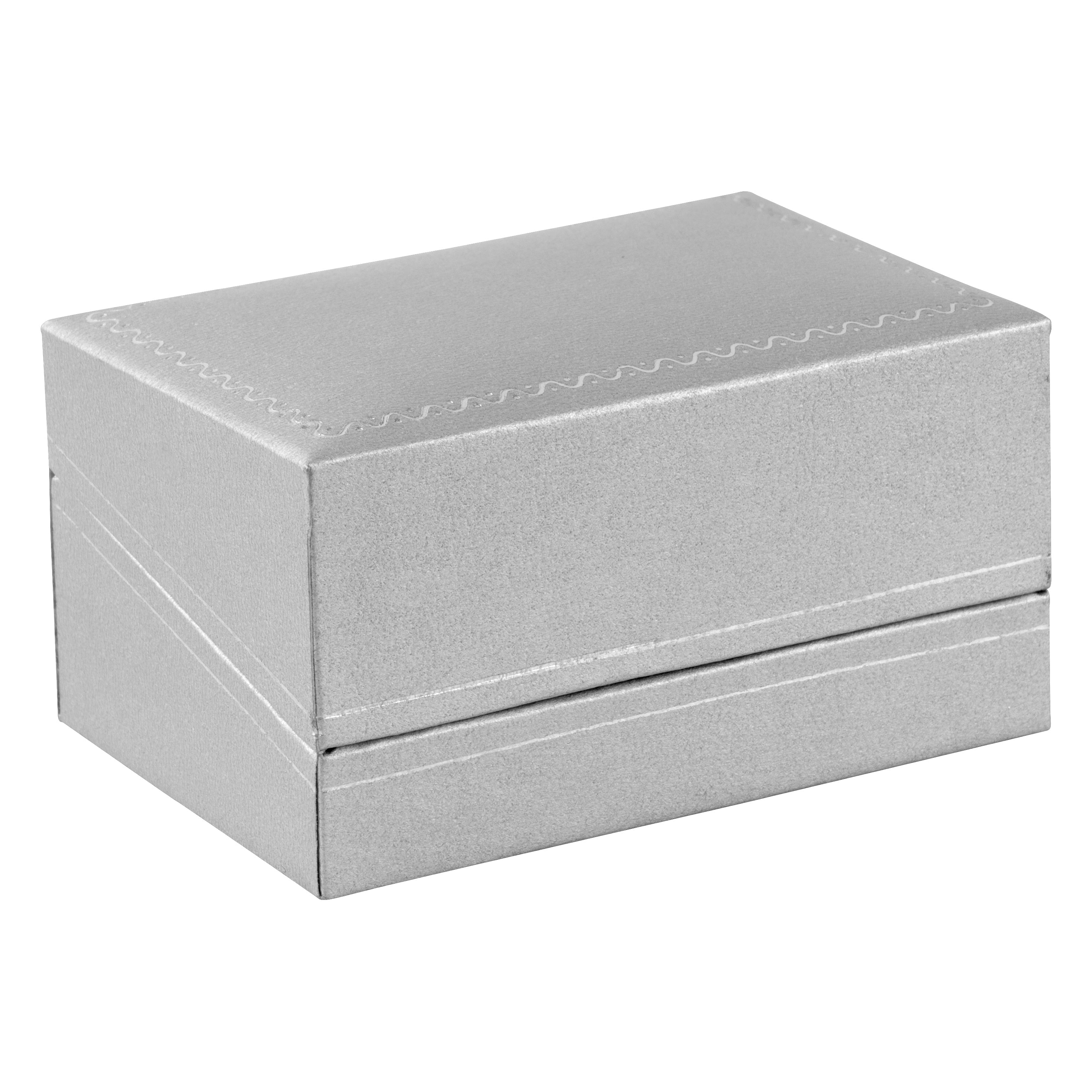 Paper Covered Double Ring Box with Gold Accent