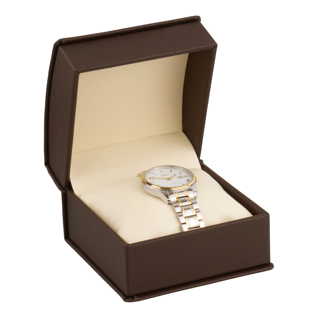 Leatherette Collar Watch Box Leatherette Interior with  Ribboned Packer