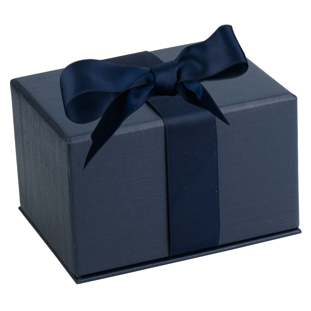 Leatherette Double Ring Box Leatherette Interior with Ribboned Packer