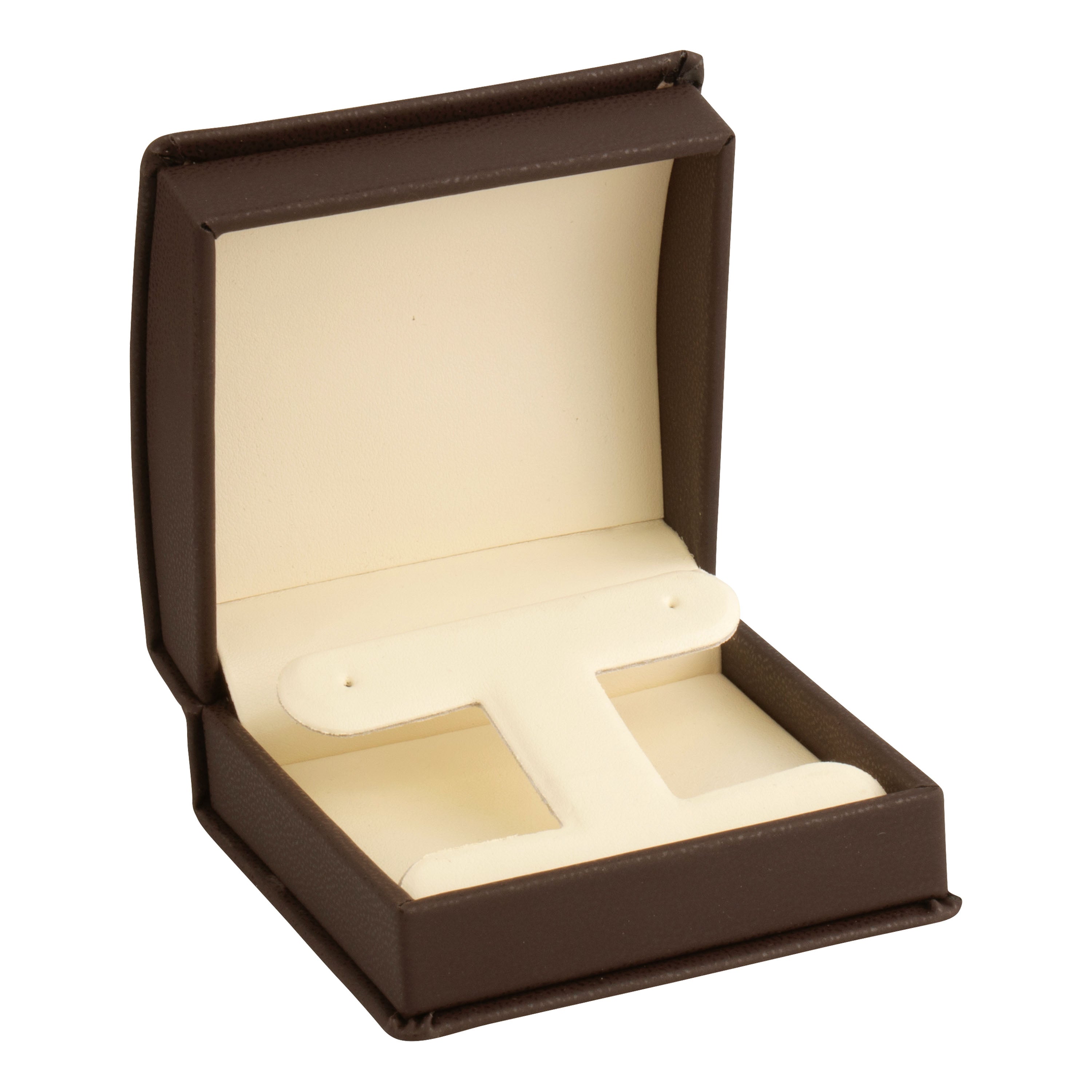 Leatherette Clip Earring Box Leatherette Interior with Ribboned Packer