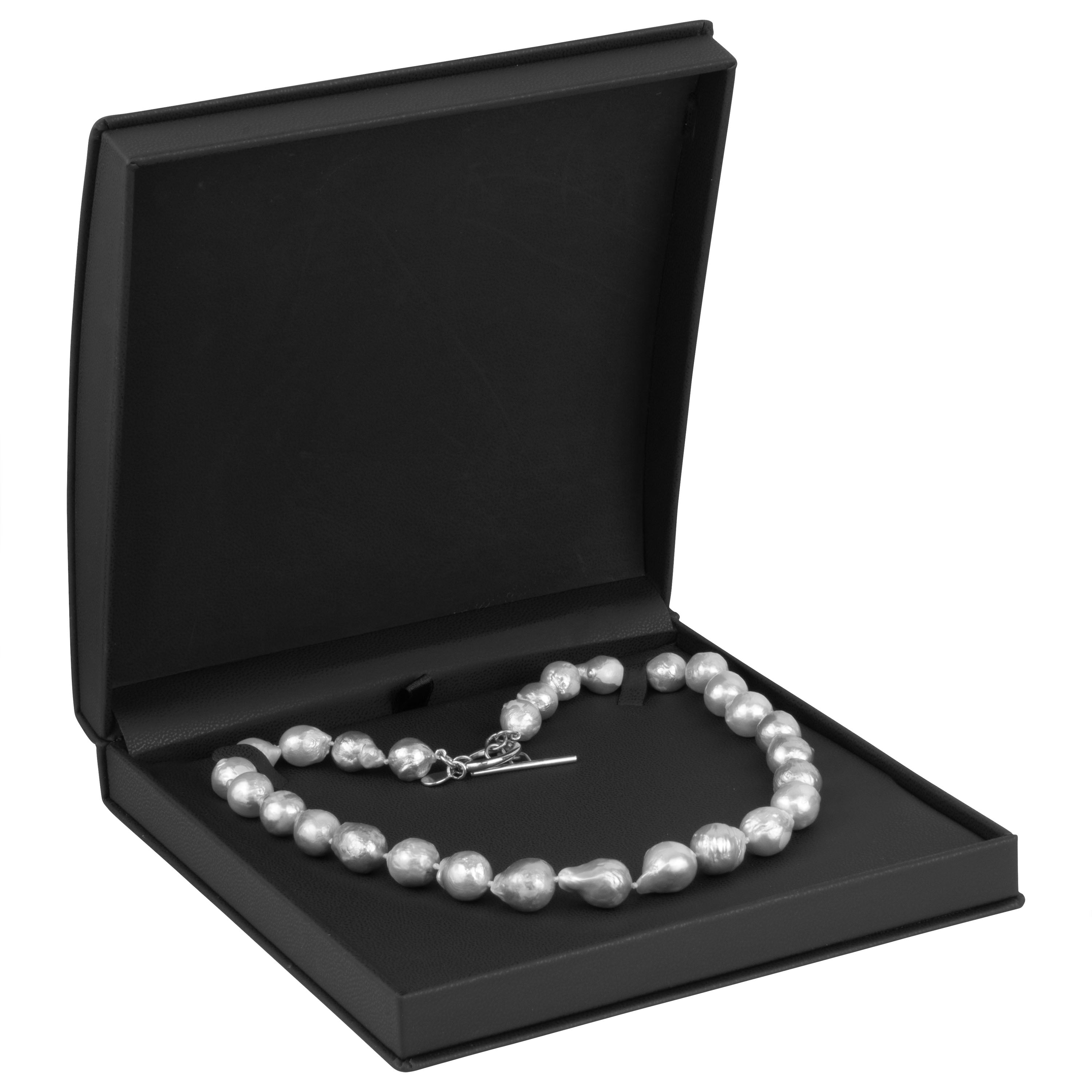 Leatherette Large Set Box Leatherette Interior with Ribboned Packer