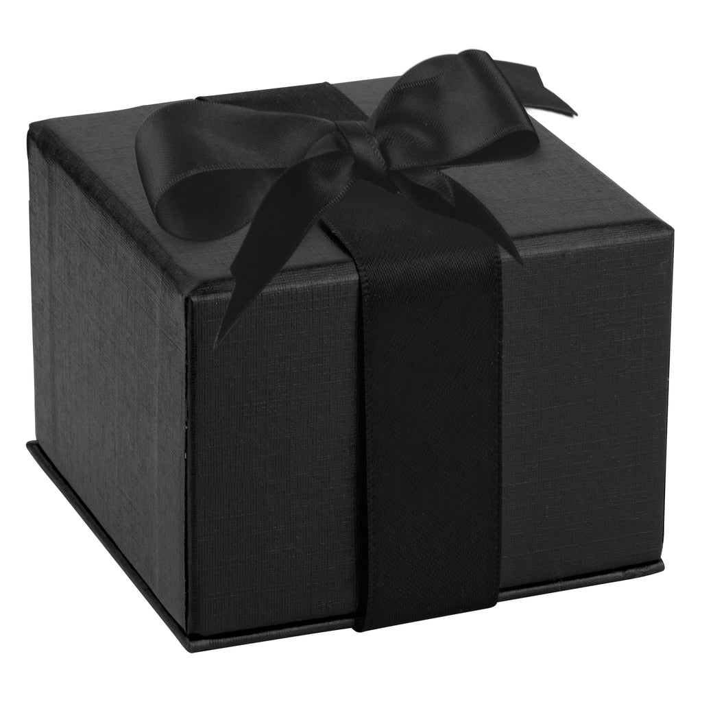 Leatherette Single Earring Box Leatherette Interior with Ribboned Packer