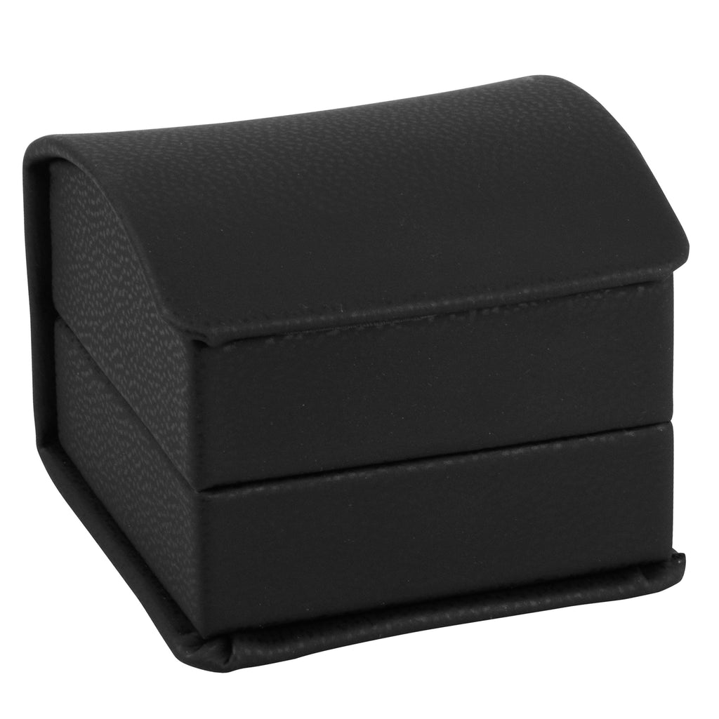 Leatherette Single Earring Box Leatherette Interior with Ribboned Packer