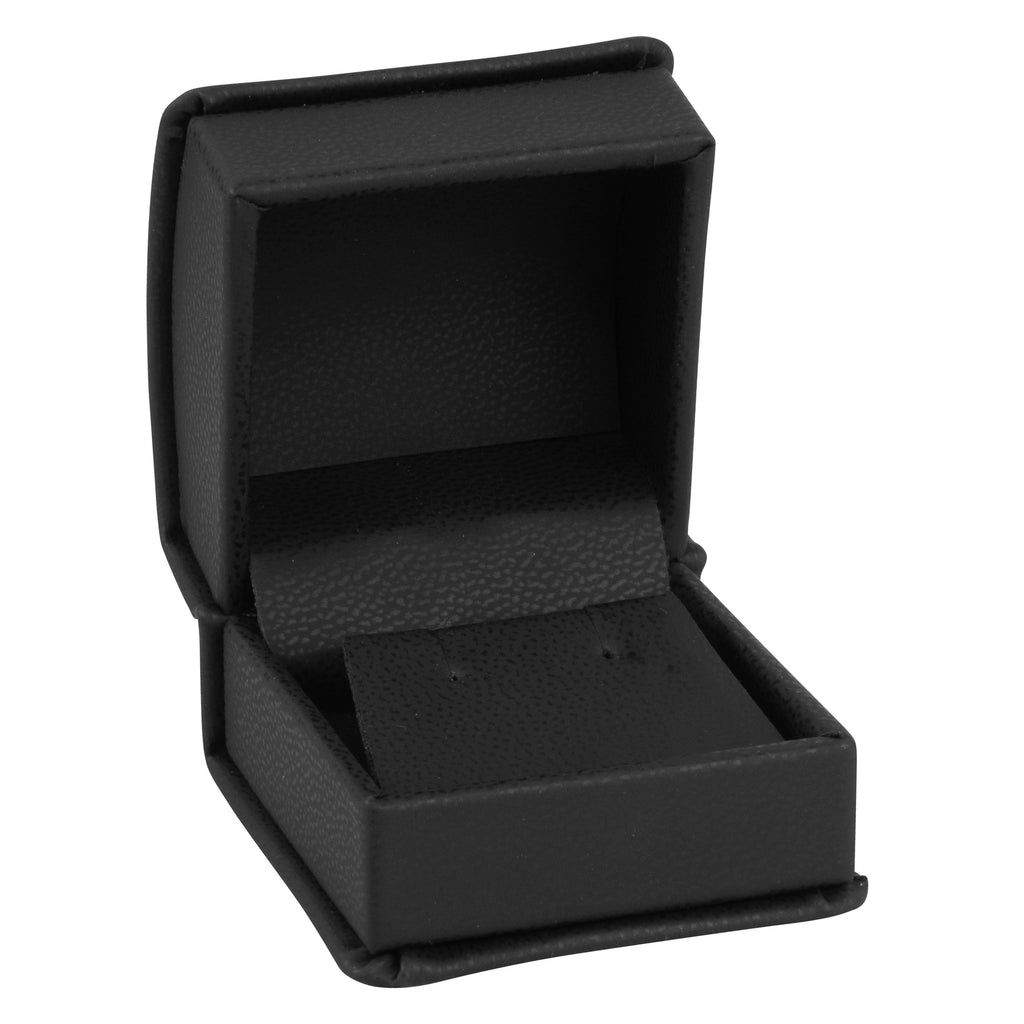Leatherette Single Earring Box Leatherette Interior with Ribboned Packer