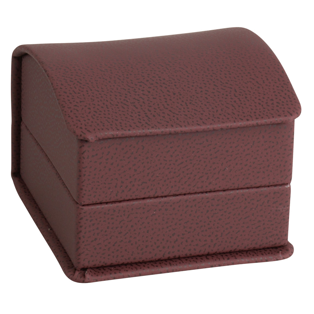 Leatherette Single Earring Box Leatherette Interior with Ribboned Packer