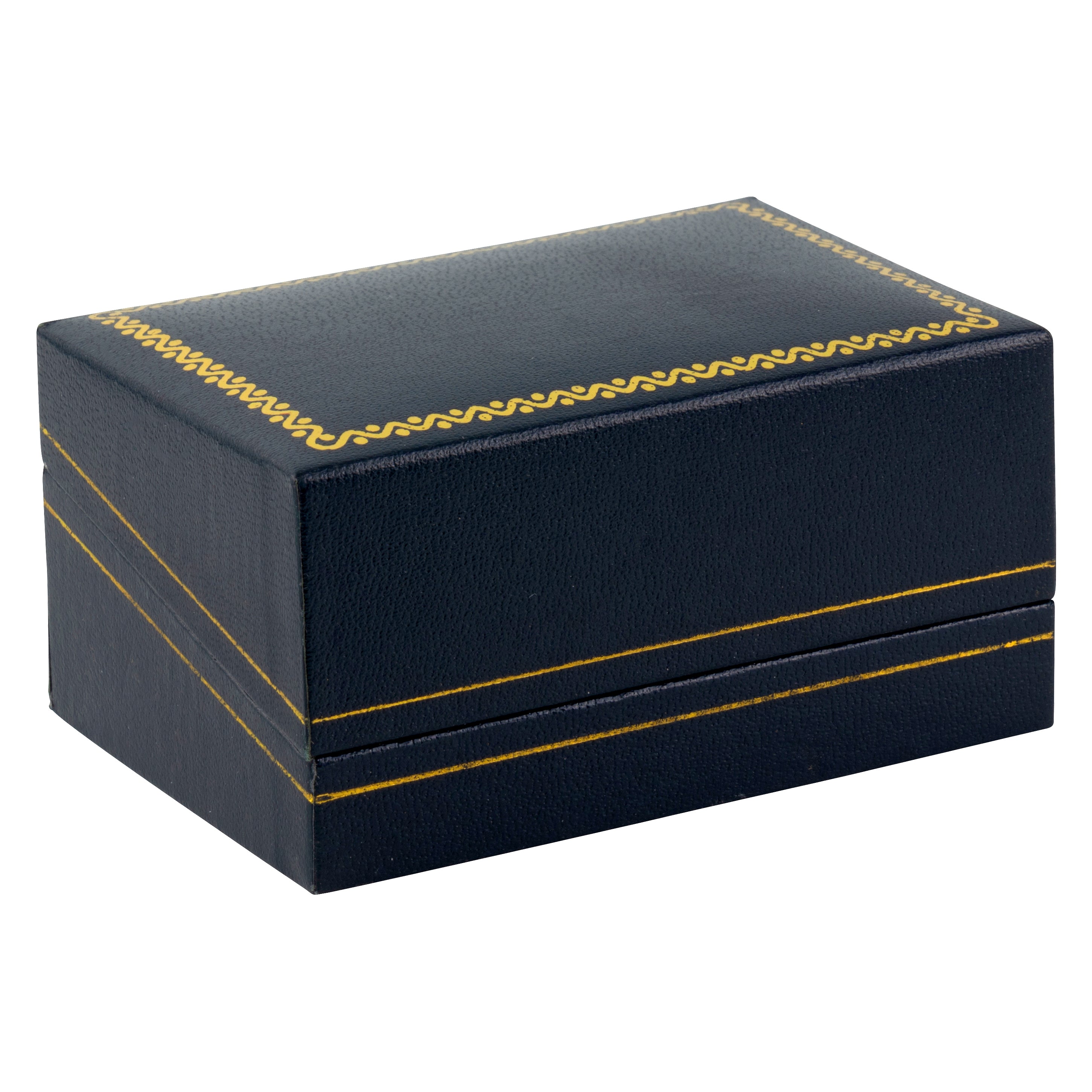 Paper Covered Large Cufflink Box with Gold Accent