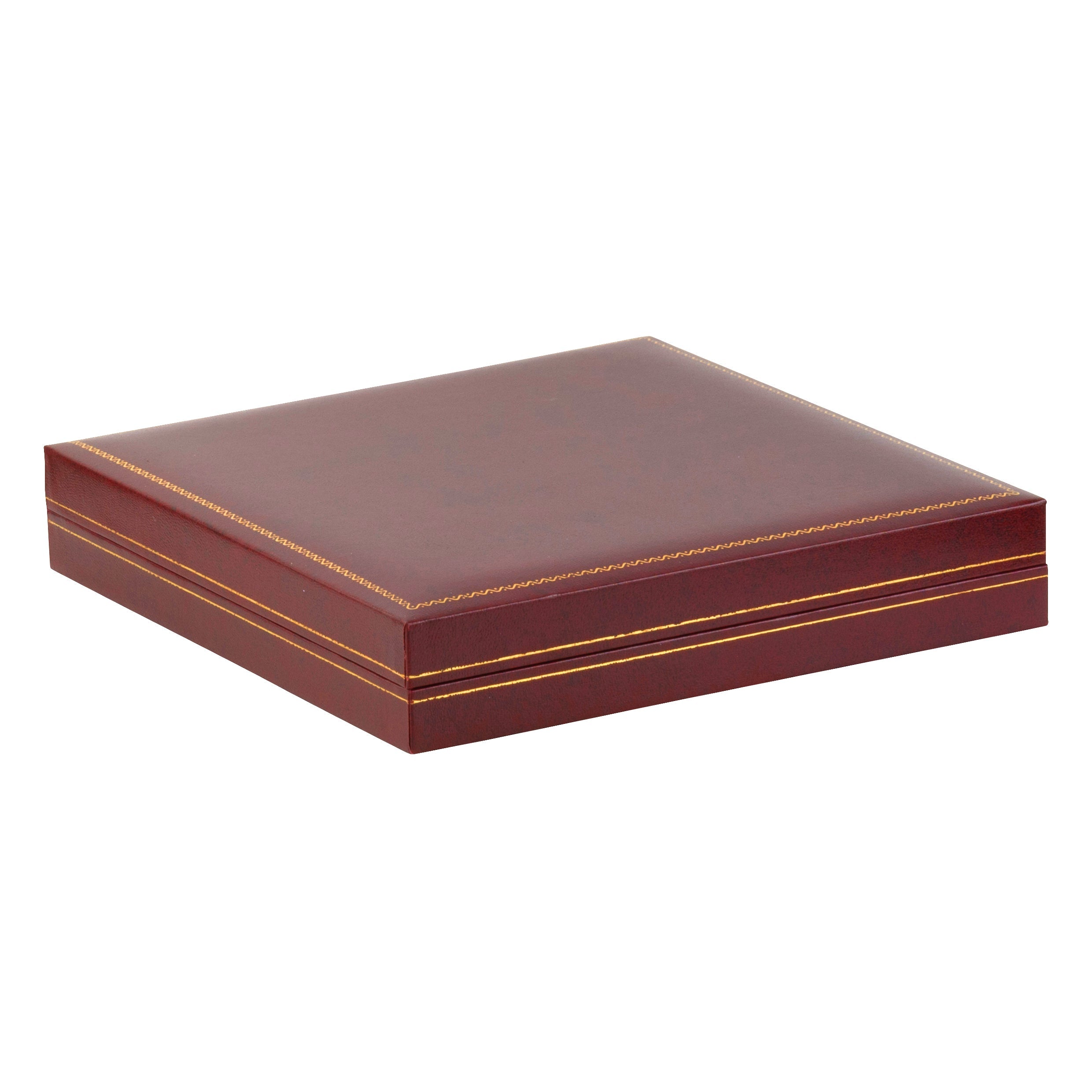 Paper Covered Large Set Box with Gold Accent