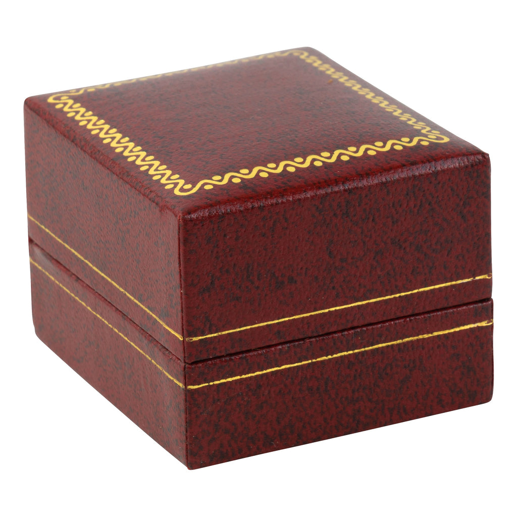 Paper Covered Clip Ring Box with Gold Accent