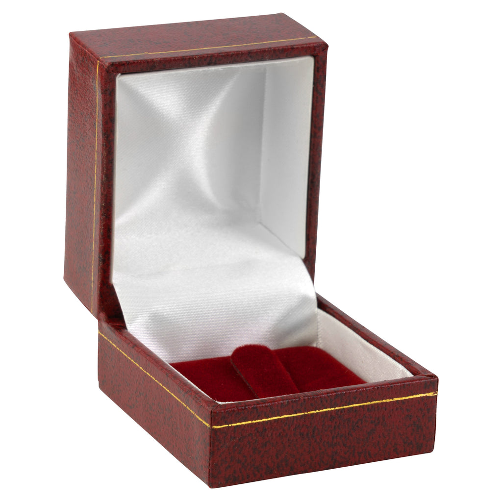 Paper Covered Clip Ring Box with Gold Accent