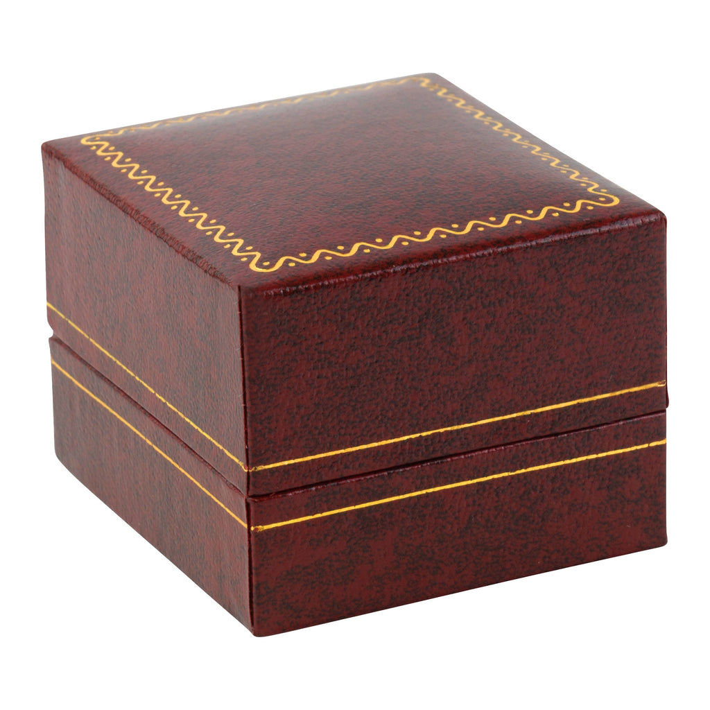 Paper Covered Single Earring Box with Gold Accent
