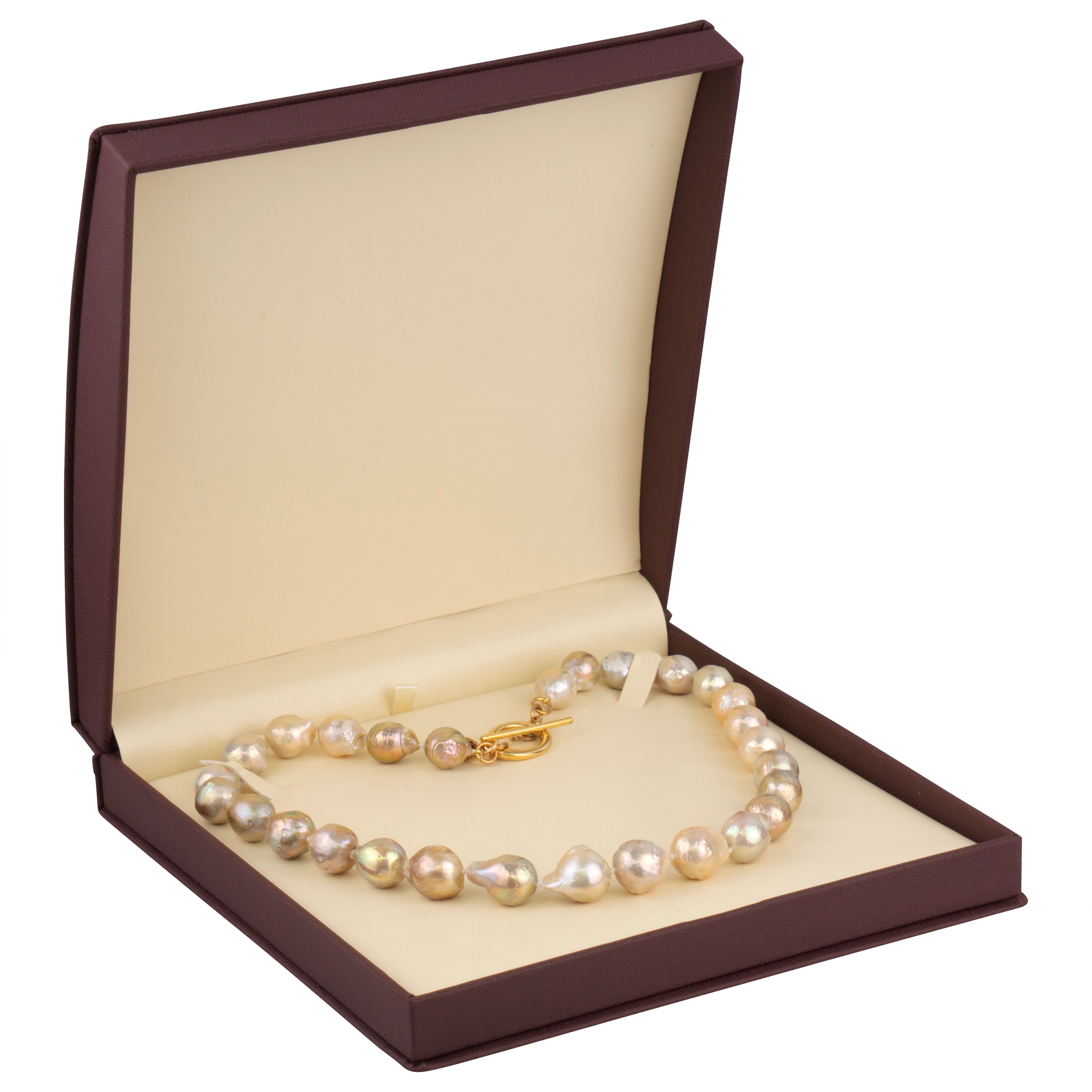 Leatherette Large Set Box Leatherette Interior with Ribboned Packer