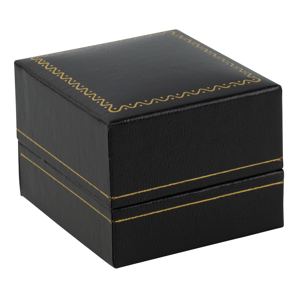 Paper Covered Single Ring Box with Gold Accent