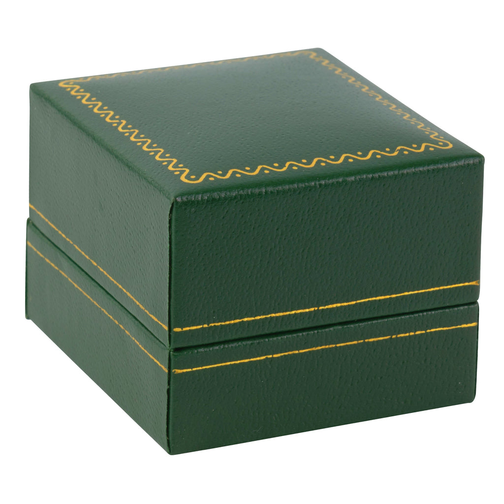 Paper Covered Single Ring Box with Gold Accent
