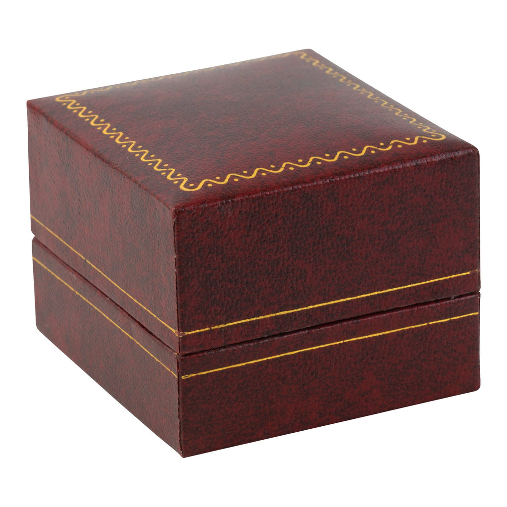 Paper Covered Single Ring Box with Gold Accent