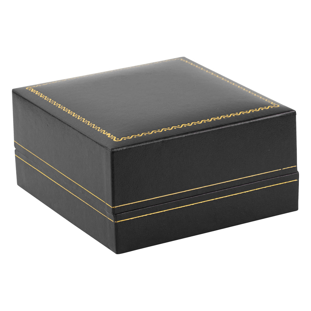 Paper Covered Bangle Box with Gold Accent