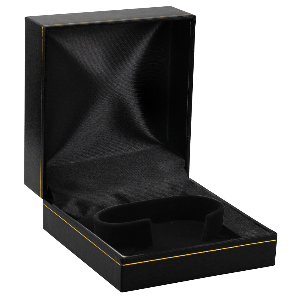 Paper Covered Bangle Box with Gold Accent