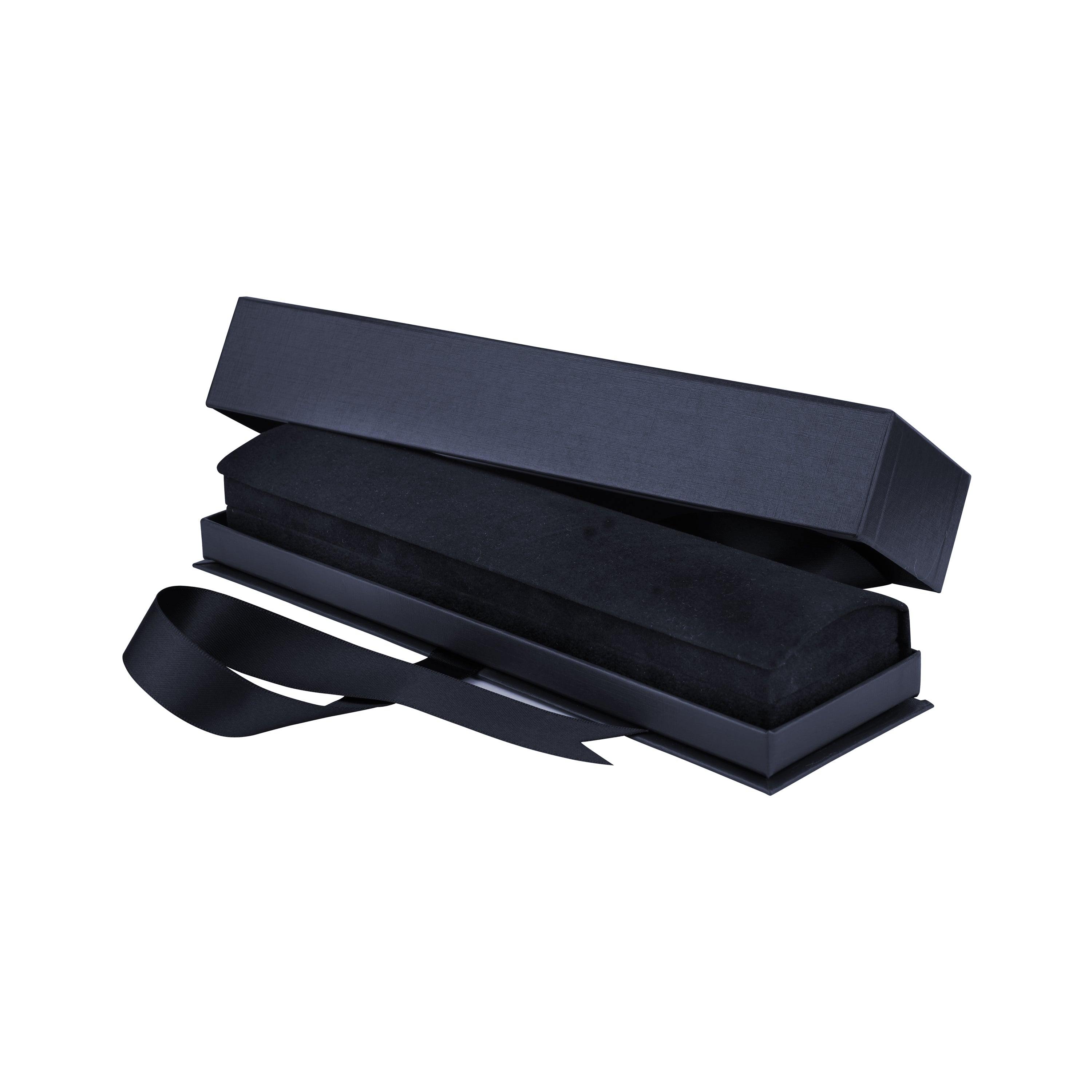 Suede Bracelet Box with Matching Interior with Ribboned Packer