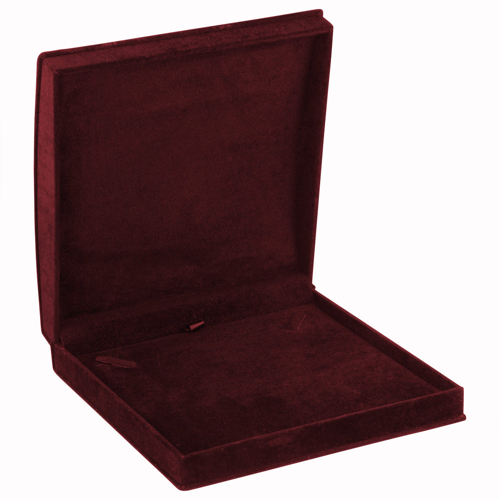 Suede Large Set Box with Matching Interior with Ribboned Packer