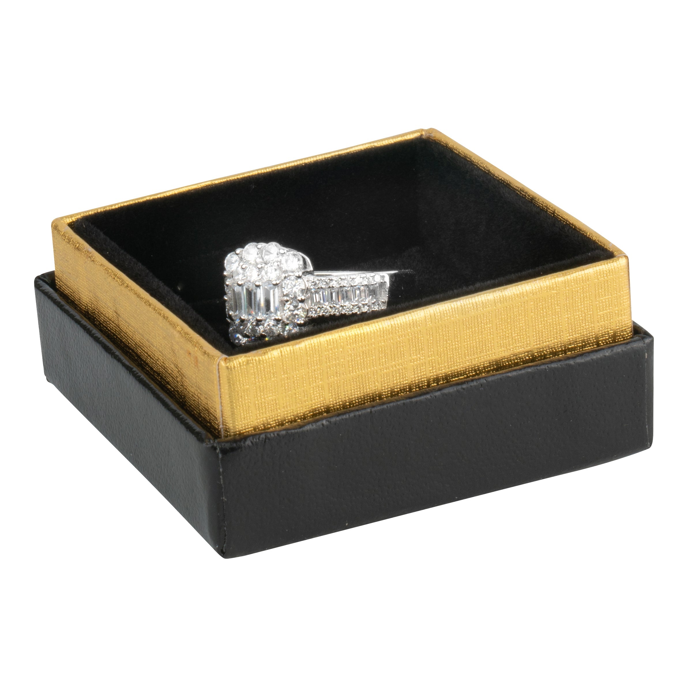 Two-tone Paper Small Universal Box with Gold Accent