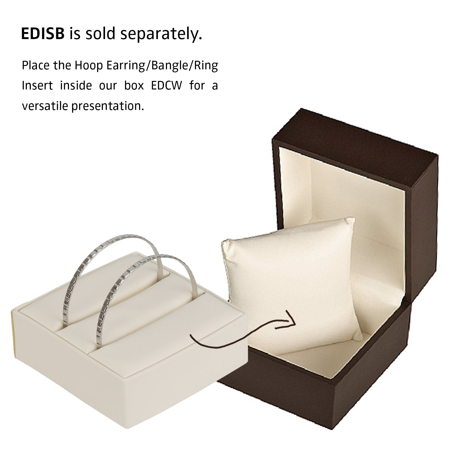 Matte Paper Covered Bracelet or Watch Box with Cream Leatherette Interior