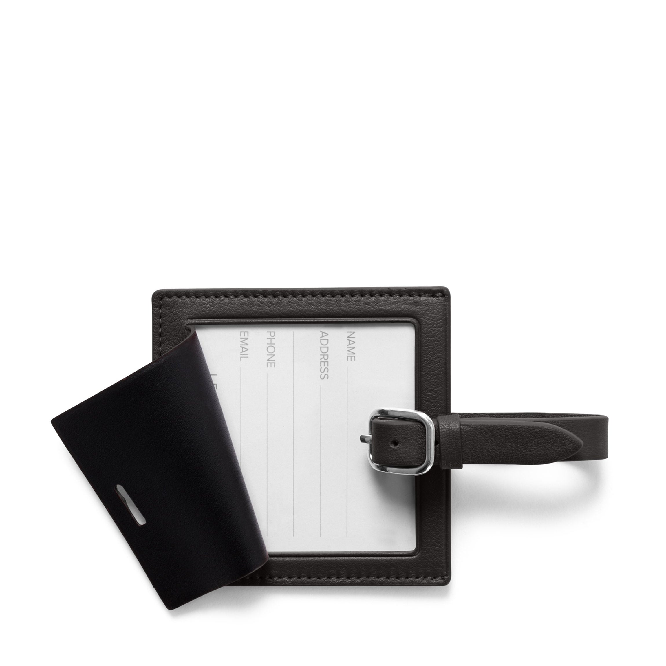 Small Square Luggage Tag Black Onyx