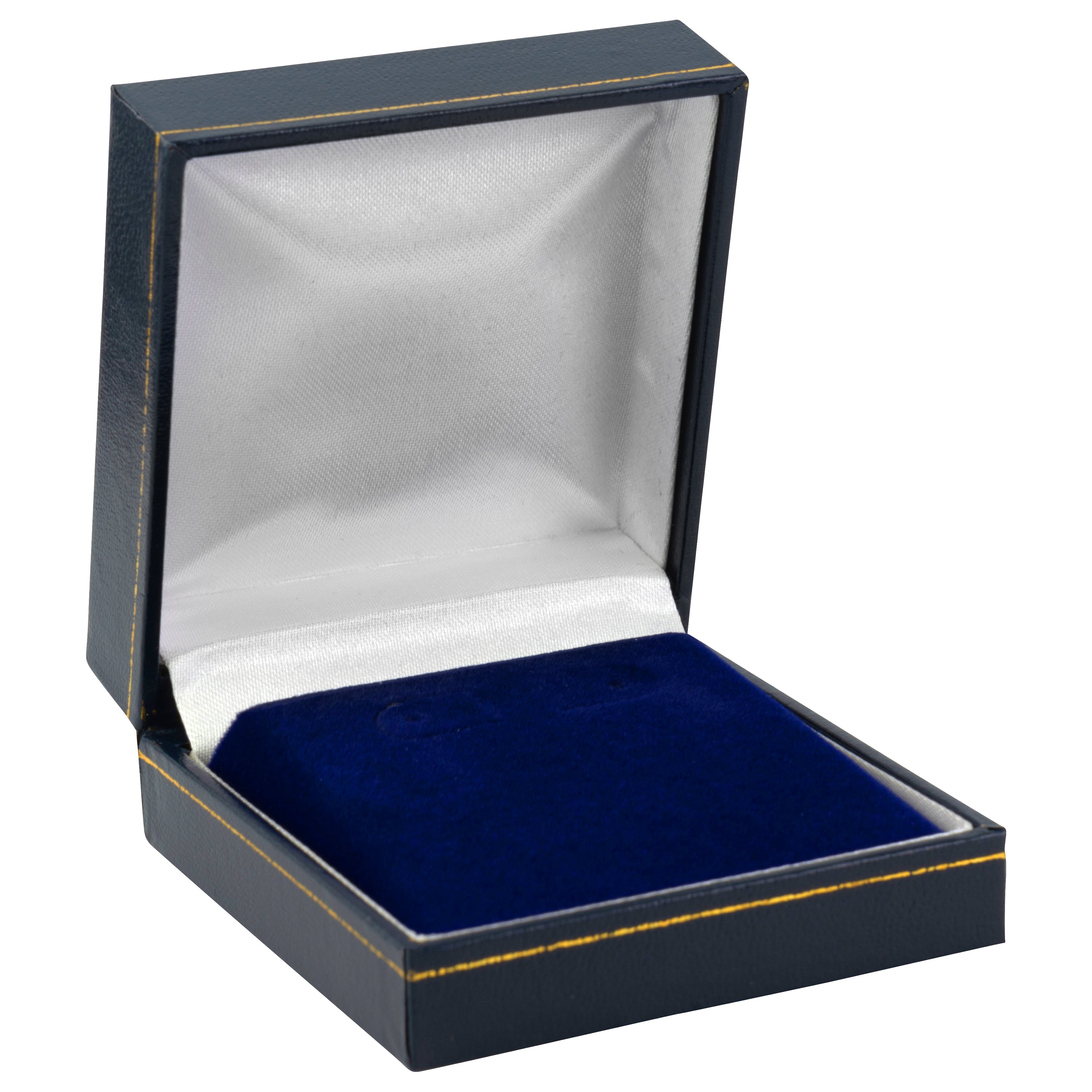 Paper Covered Hoop Earring Box with Gold Accent