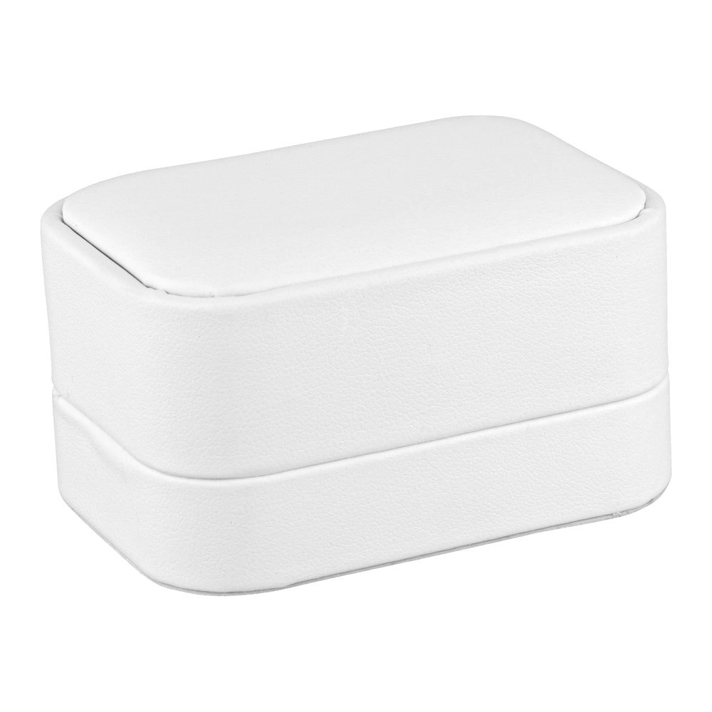 Leatherette Double Ring Box with Matching Interior