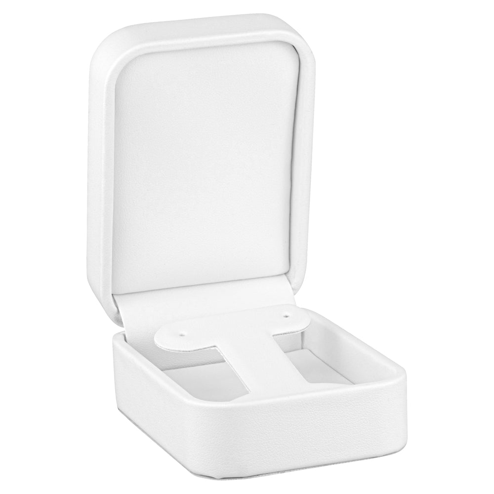 Leatherette French Clip Earring Box with Matching Interior