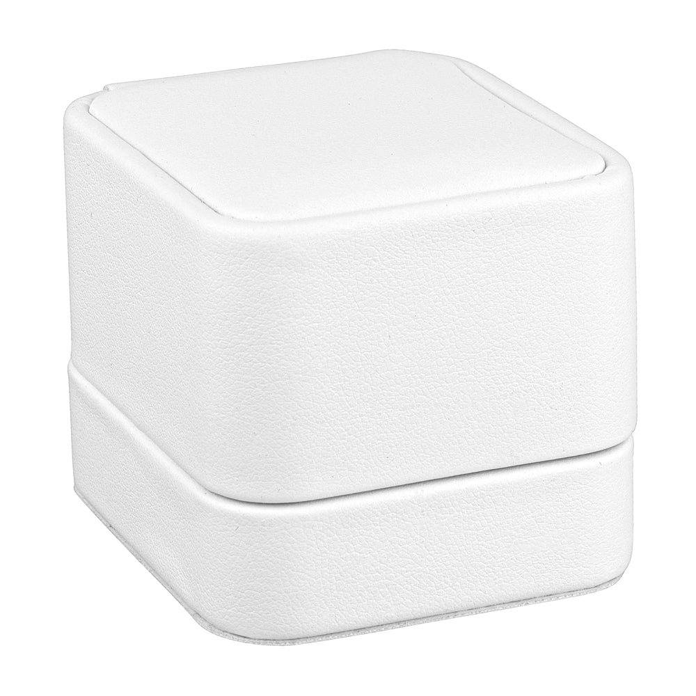 Leatherette Single Ring Box with Matching Interior