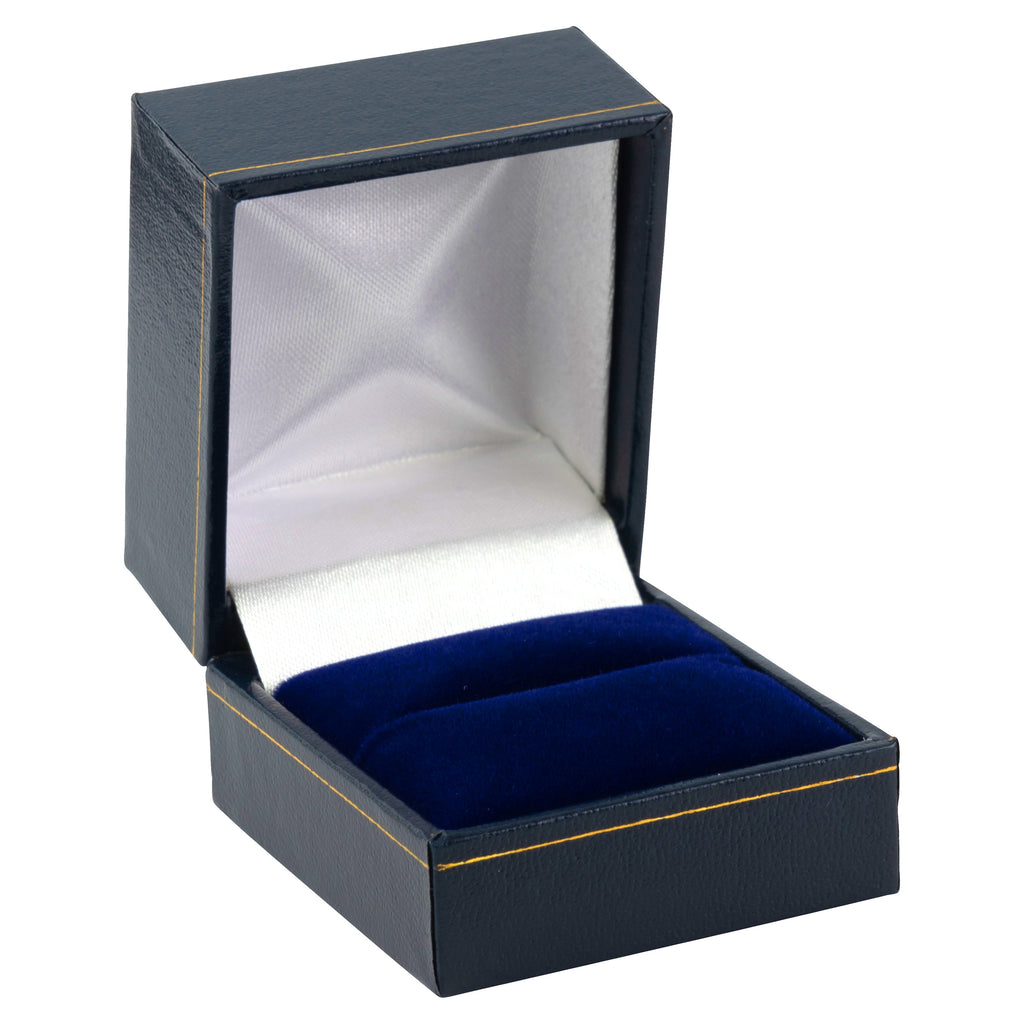 Paper Covered Single Ring Box with Gold Accent