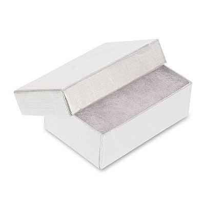 Silver and Gold Linen Cotton Filled Cardboard Box