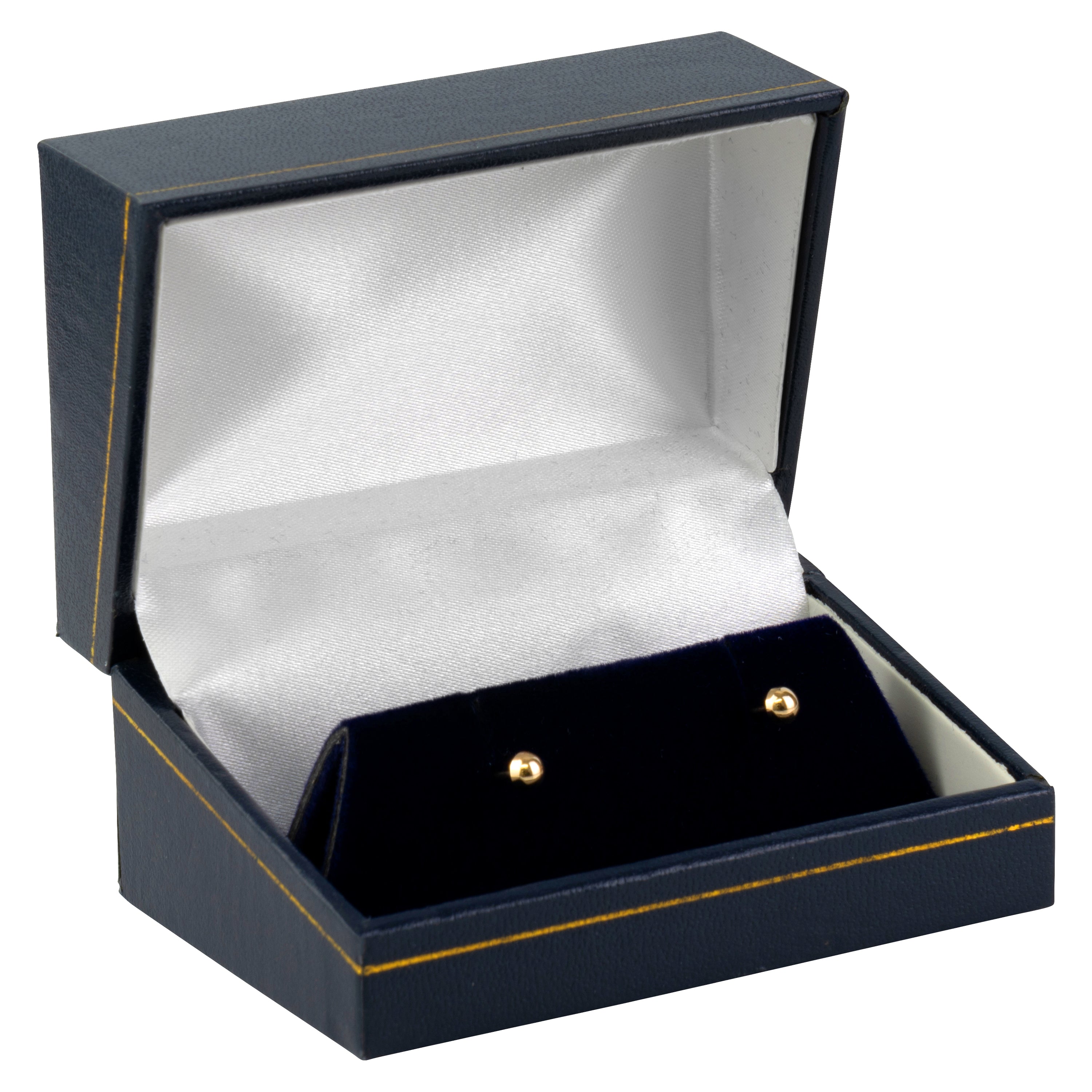 Paper Covered Large Cufflink Box with Gold Accent