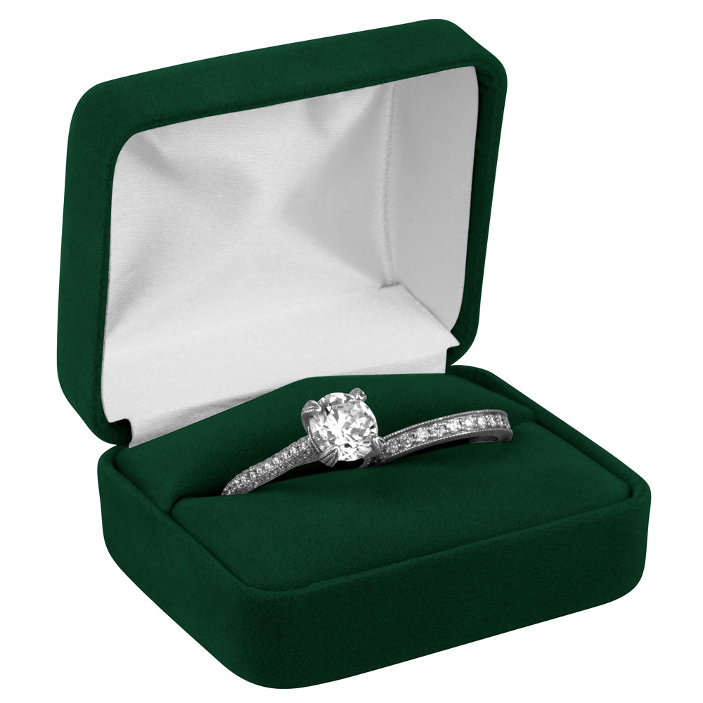 Velour Double Ring Box