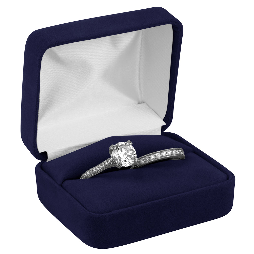 Velour Double Ring Box