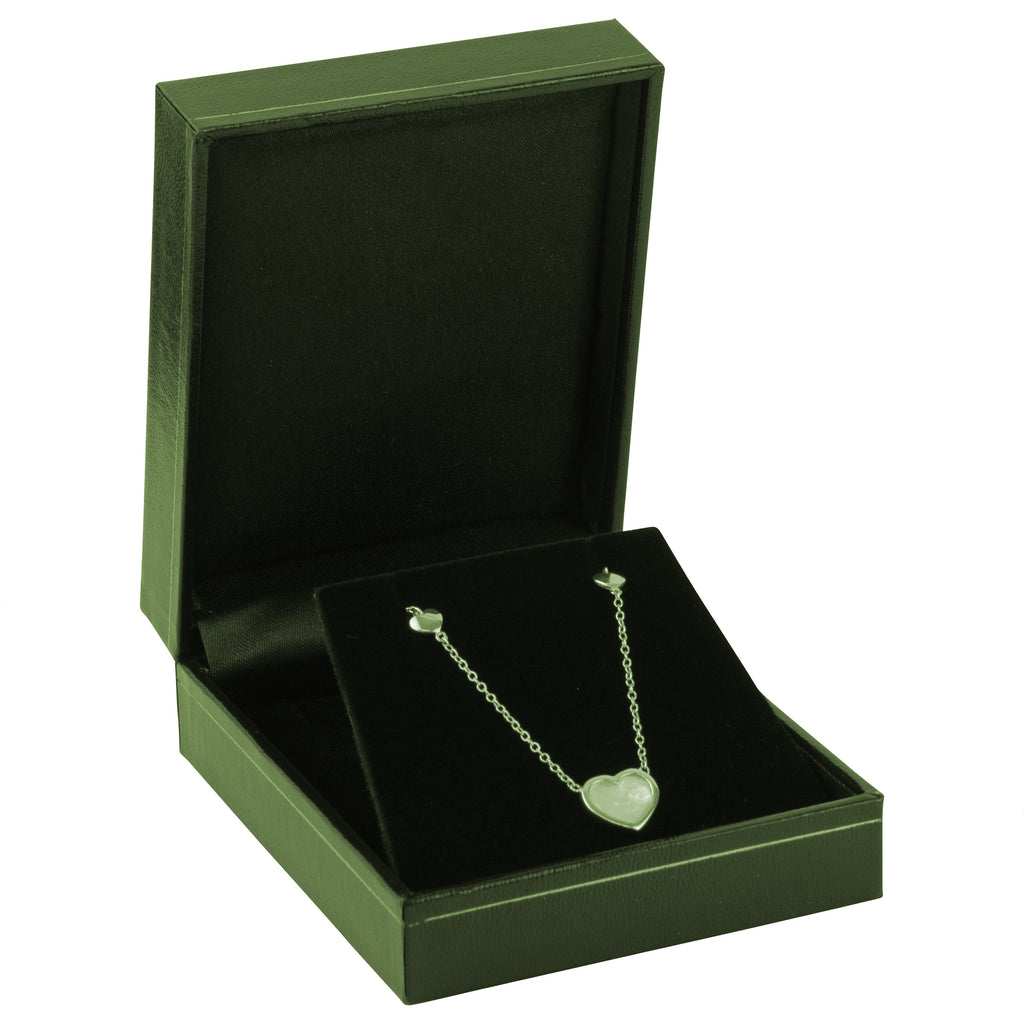 Paper Covered Large Pendant Box with Gold Accent