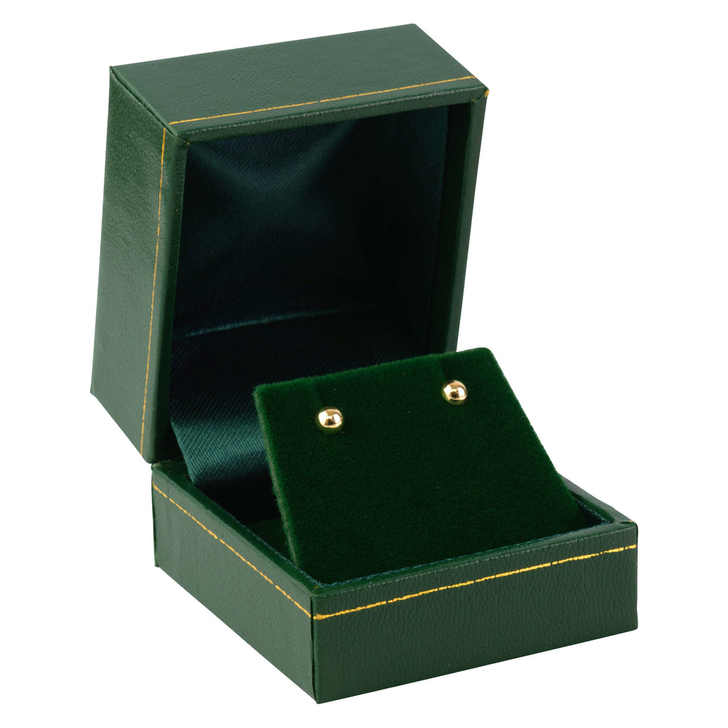 Paper Covered Single Earring Box with Gold Accent