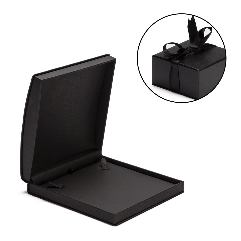 Leatherette Large Set Box Leatherette Interior with Ribboned Packer