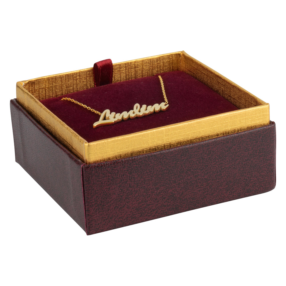 Two-tone Paper Pendant Box with Gold Accent