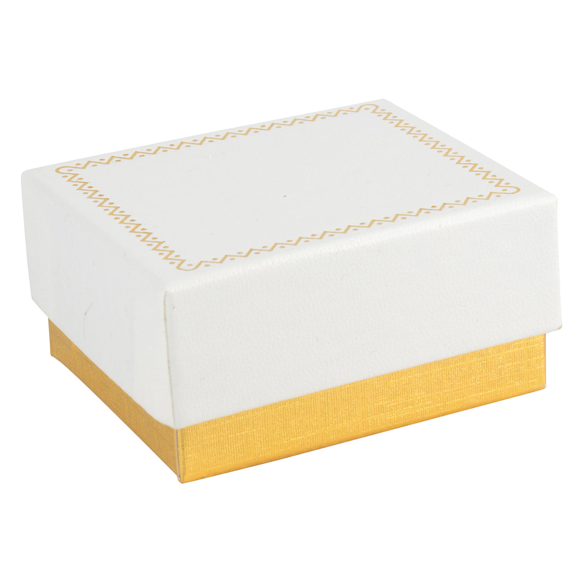 Two-tone Paper Hoop Earring Box with Gold Accent