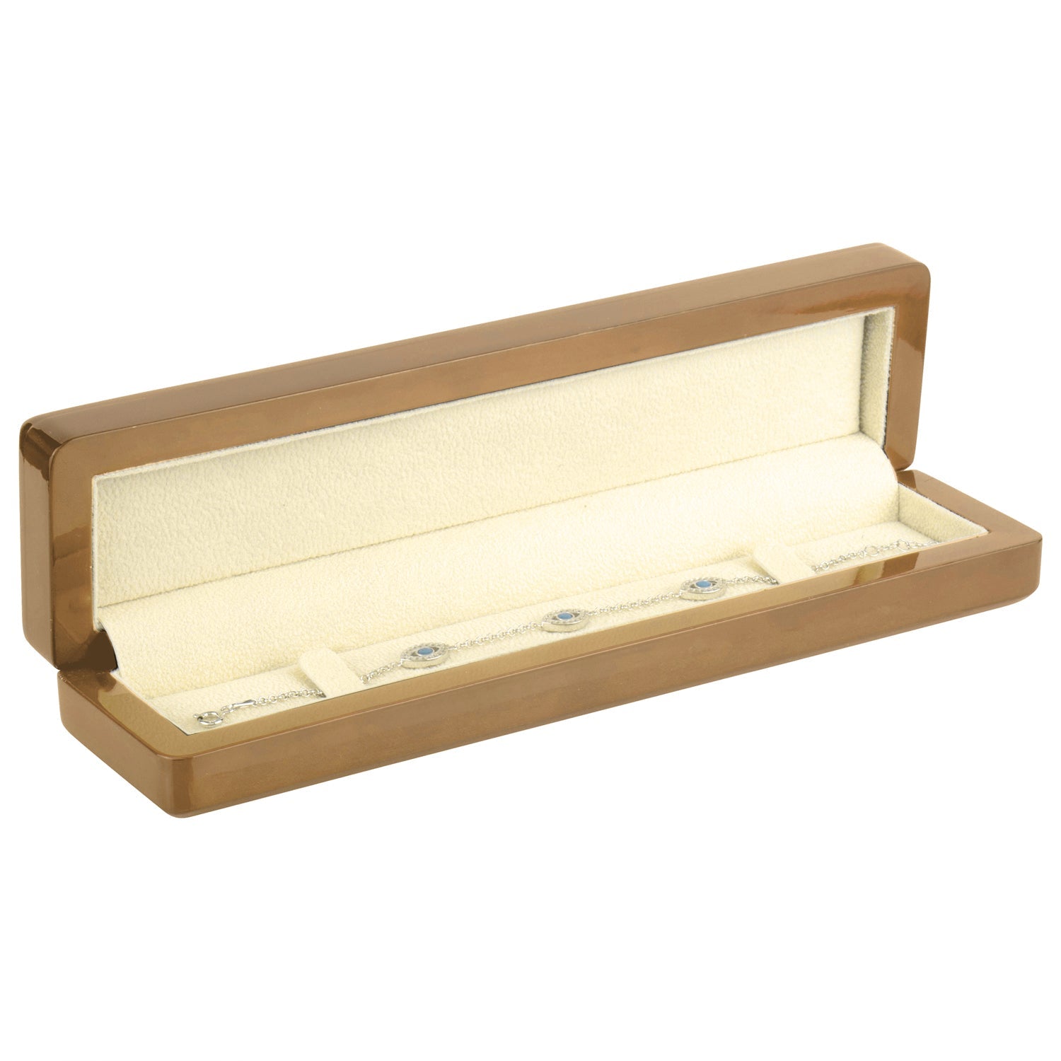 Wooden Bracelet Box with Suede Insert