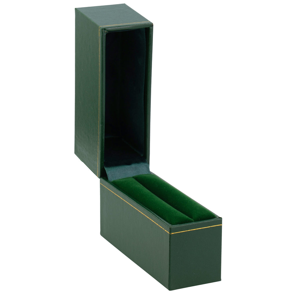 Paper Covered Standing Bangle Box with Gold Accent