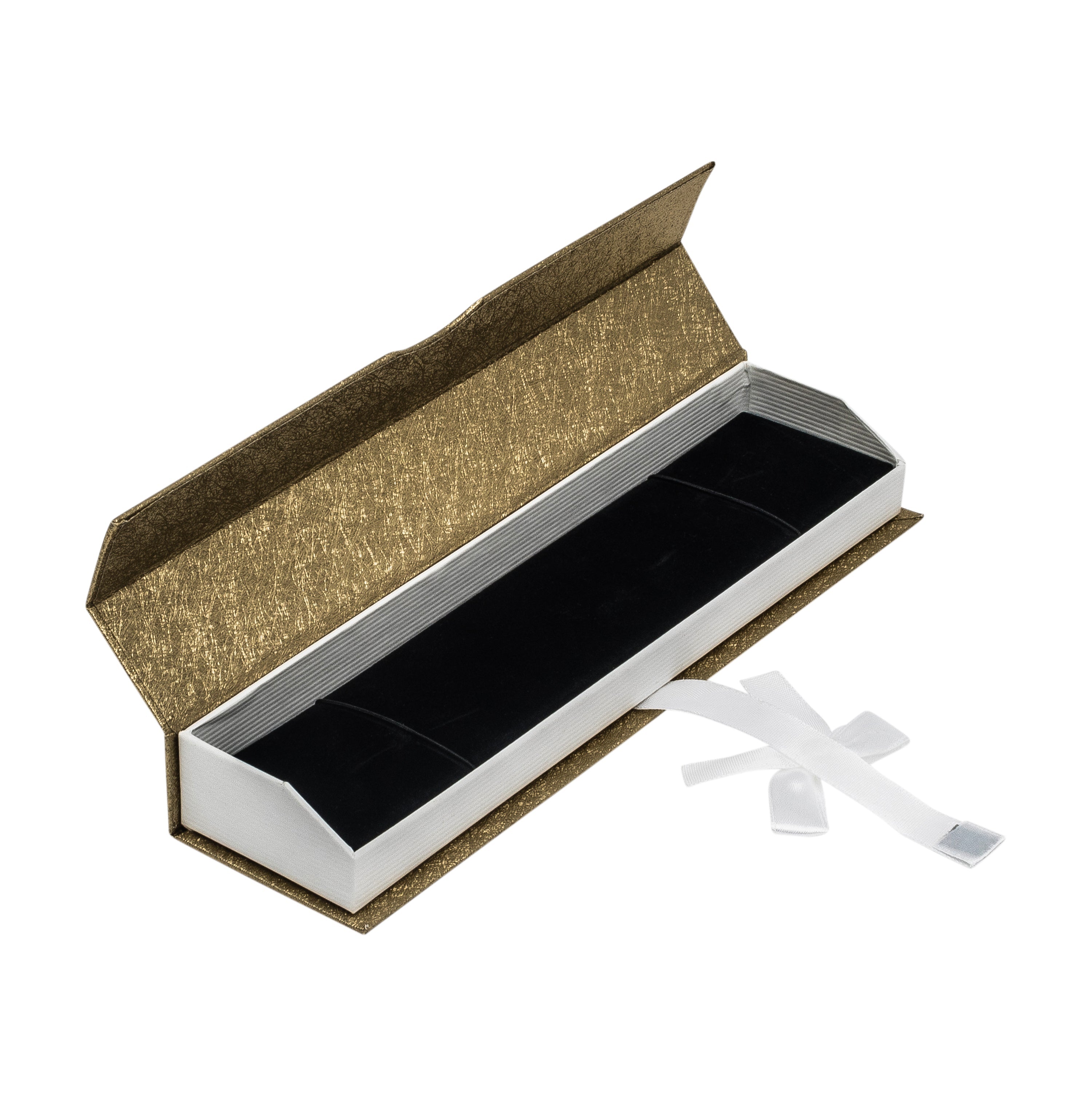 Elegant Paper Bracelet Box with a Unique Magnetic Ribbon