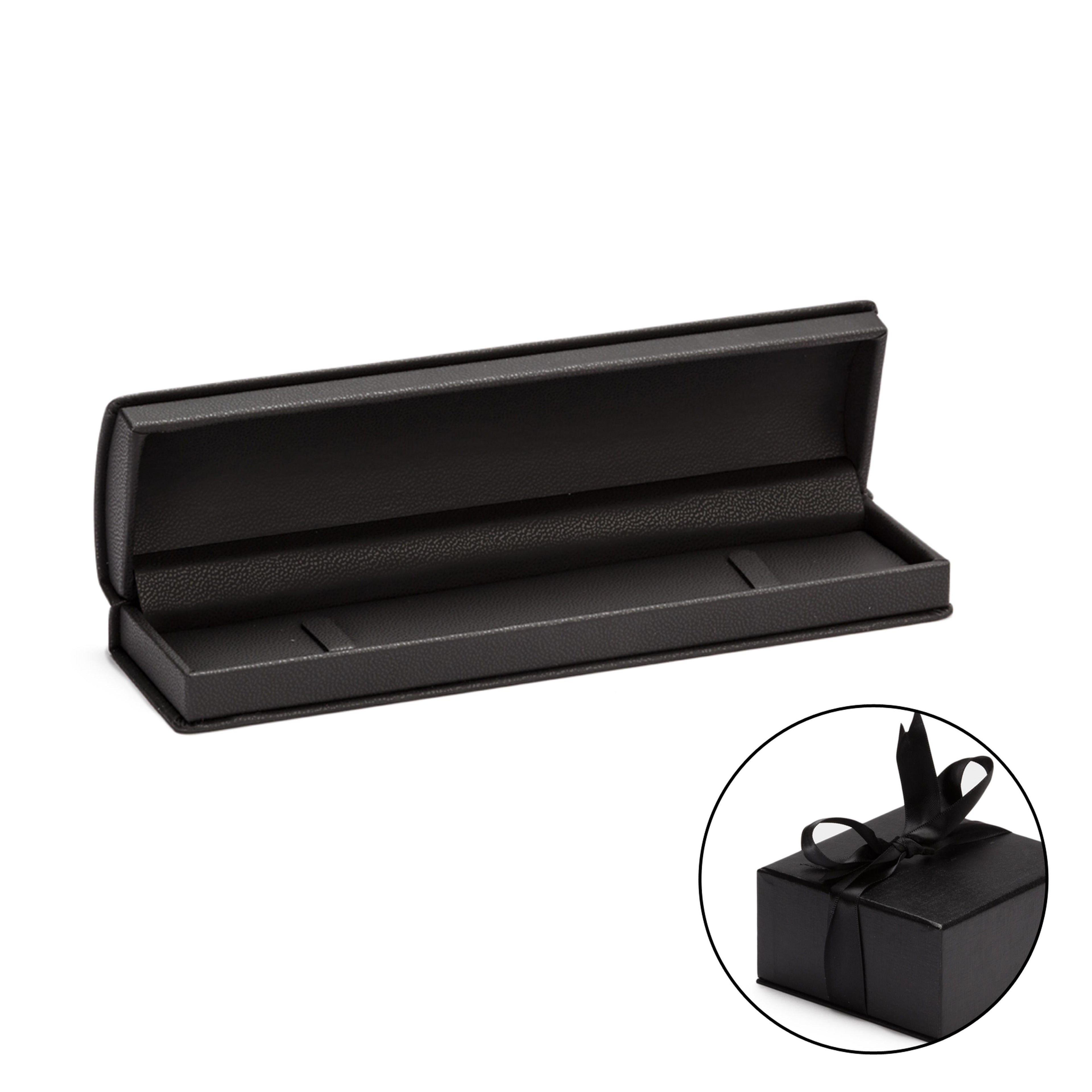 Leatherette Bracelet Box Leatherette Interior with Ribboned Packer