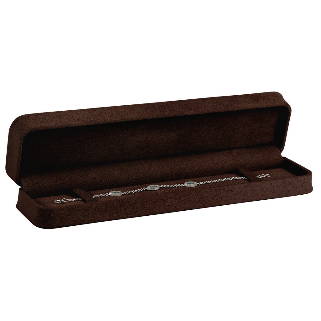 Suede Bracelet Box with Matching Suede Interior