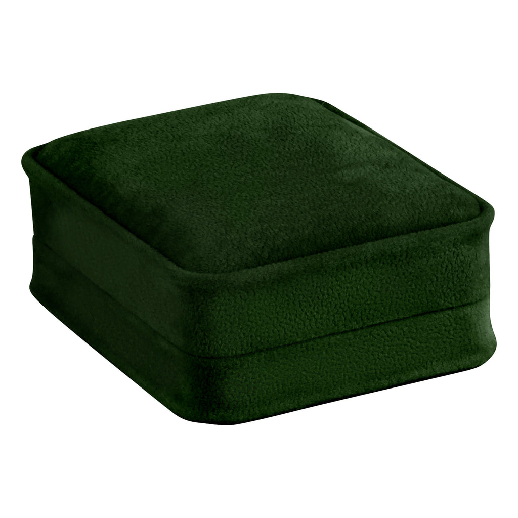 Suede Large French Clip Earring Box with Matching Suede Interior