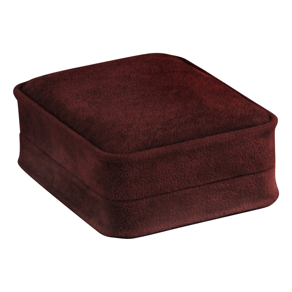 Suede Large French Clip Earring Box with Matching Suede Interior