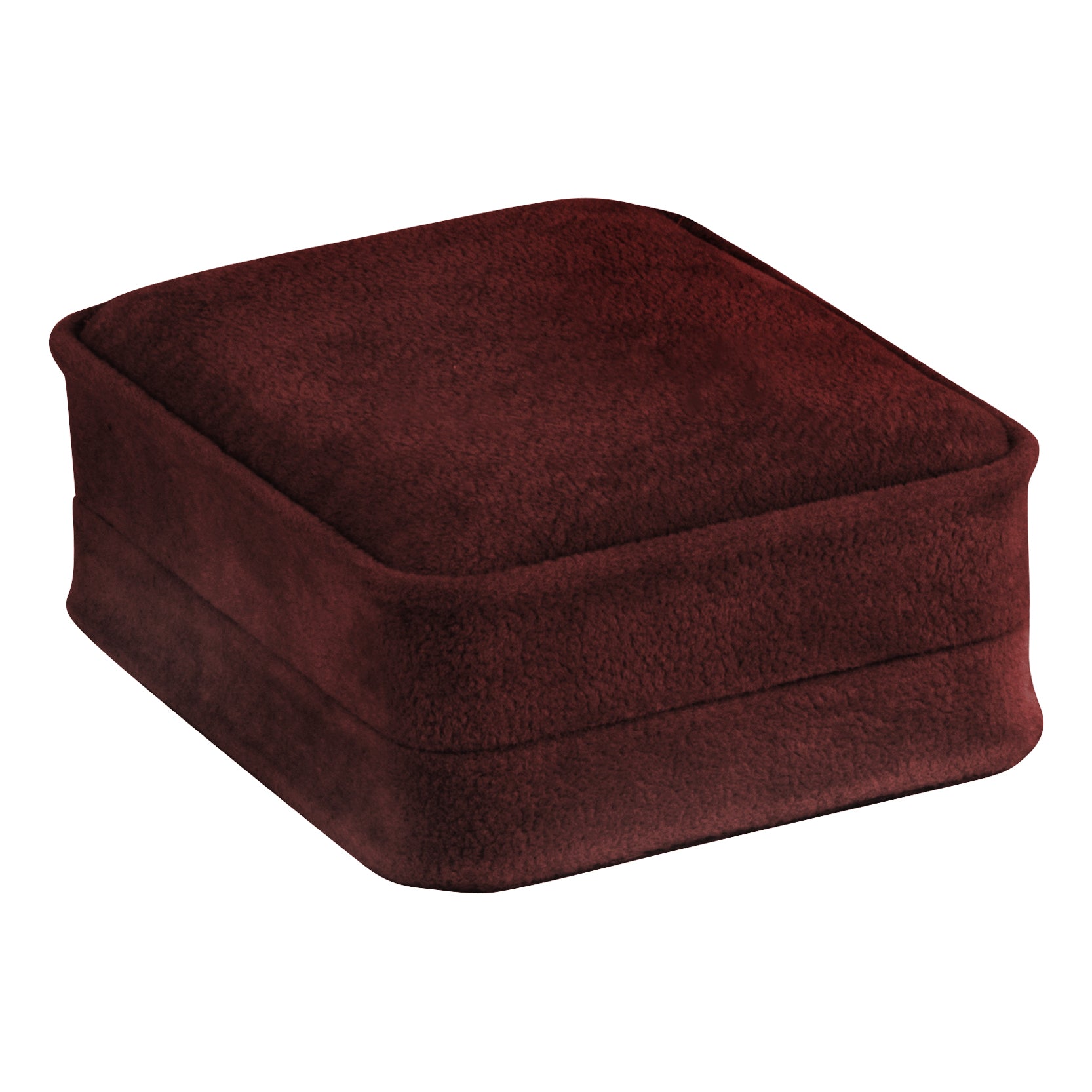 Suede Large French Clip Earring Box with Matching Suede Interior